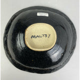 Thrown Stoneware Footed Dish with Two Birds by John Maltby Ceramics from Barewall Art Gallery