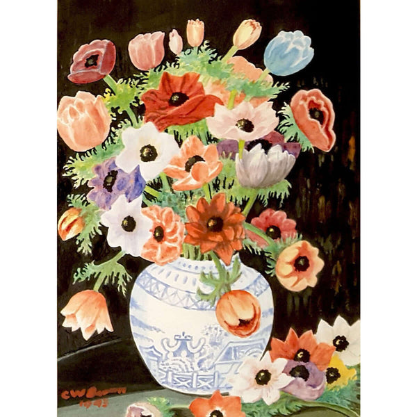 Anemones Watercolour 1943 by CW Brown | Original Art by C W Brown | Barewall Art Gallery