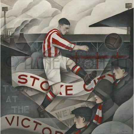 Stoke City Memories of The Victoria Limited Edition Football Print by Paine Proffitt