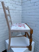 Farmhouse Utility Dining Chair (Vintage Table Linen) by Lost and Found Projects