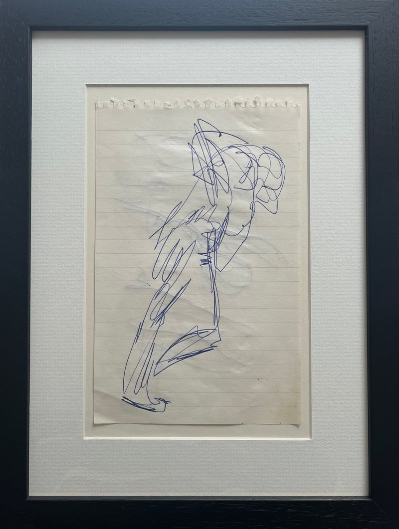 SOPD014 Figure Study No. 26 Original Drawing c1980s by Arthur Berry