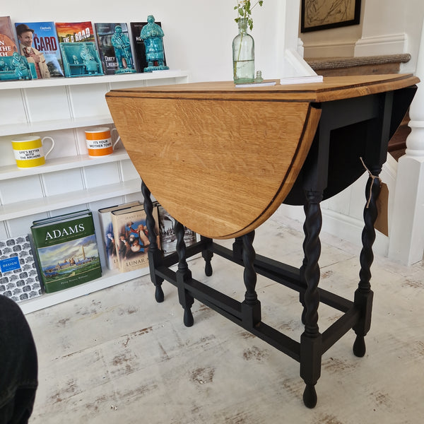 Repaired Restored Re-worked Utility Table Barley Twist Table by Lost and Found Projects
