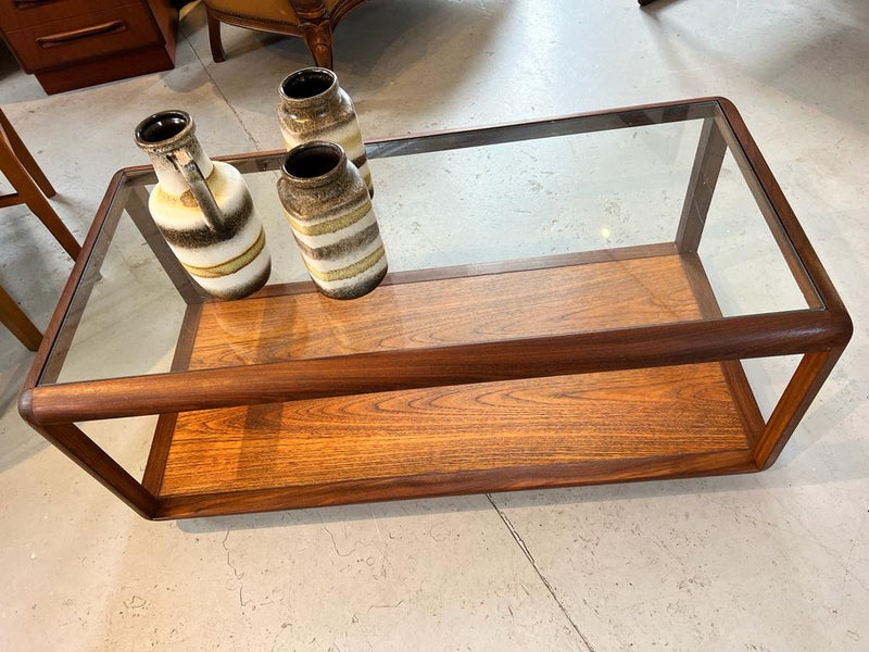 Vintage Mid Century Rectangular Glass Top G-Plan Coffee Table by Lost and Found Projects