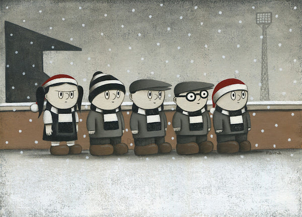 Up The Vale - On the Terraces - December original art by Paine Proffitt