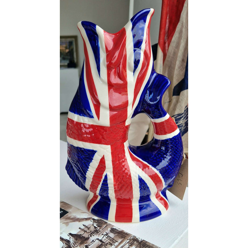 Union Jack Guggle Jug from Lost and Found Projects