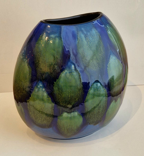 Handdekorerad Blue Poppy Sample Vase av Poole Pottery Sample Room