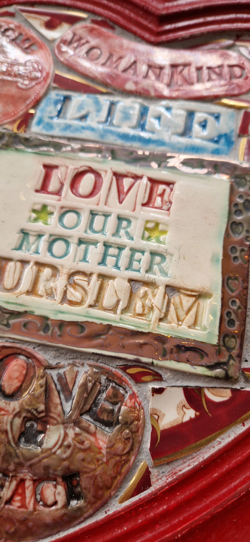 Red Heart Womankind Life Love our Mother Burslem 2021 by Philip Hardaker