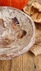 Butterflies Cupped Pot  by Rachel Grant