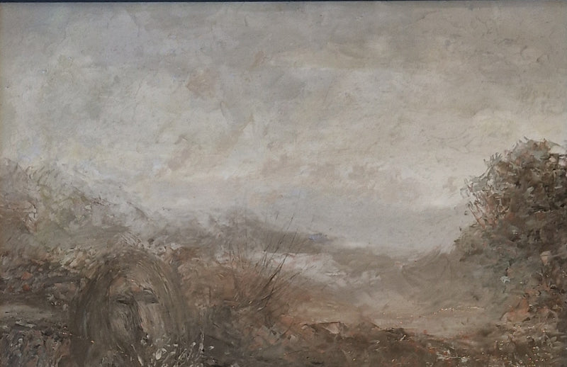Head in Moorland Landscape 1966 Oil Painting by Jack Simcock