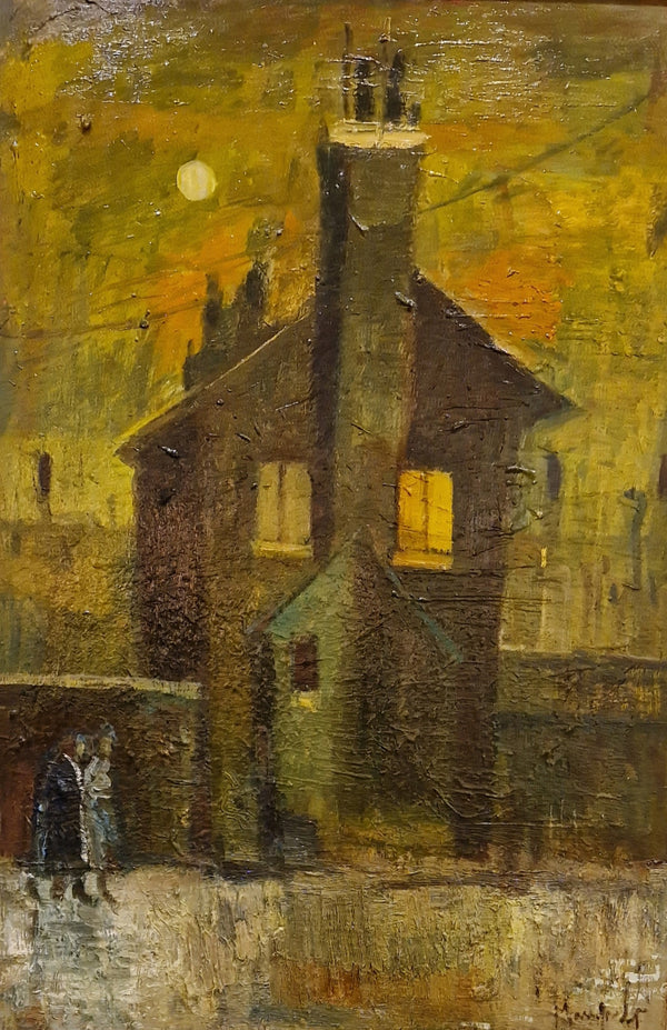 The Old Station House, Winter at Dusk 2023 by Lucy Manfredi