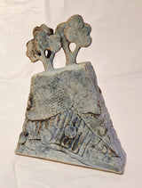 Blue Tree Form Ceramic Sculptures 2023 by Andrew Matheson RBSA