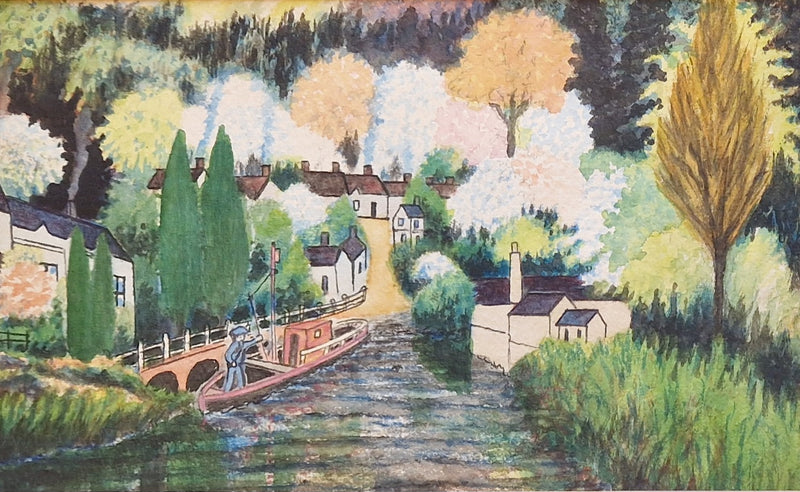 Blossom Time on the River Severn c1940s by C W Brown
