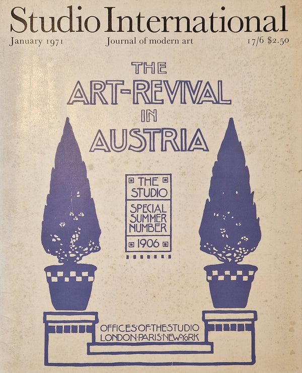 Studio International January 1971 Journal of Modern Art Magazine : The Art-Revival in Austria