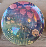 JC2401 Wild Glories of the Corn Lustre Hand painted plate 1983 by Jonathan Cox