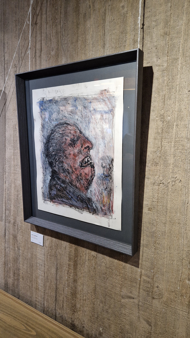 SOP007 Mr Humpage 1991 Original Mixed Media Painting by Arthur Berry