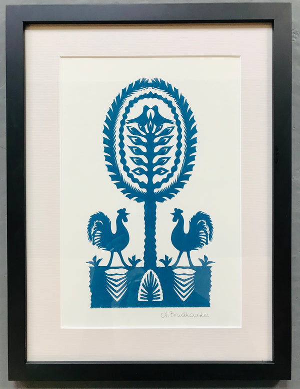 Roosters  Paper Cut by Aneta W Brudkowska