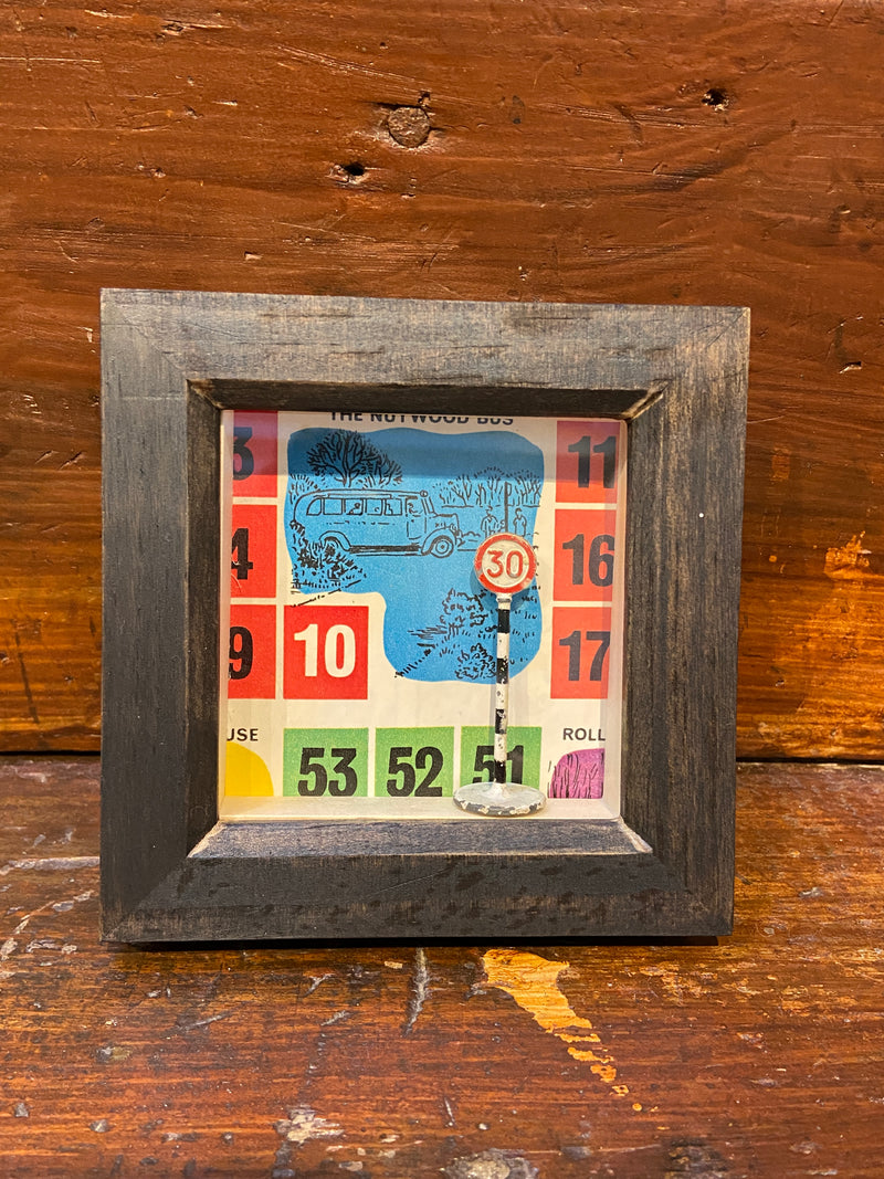 Rupert the Bear handmade box art '30 Mile' road sign. By Lost and Found Projects.