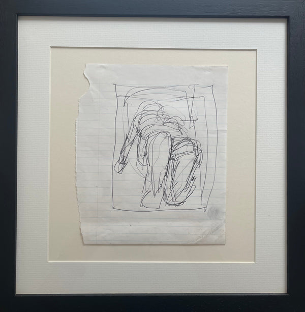 SOPD028 Reclining Female Study No. 24 Original Figure Sketch Drawing c1980s by Arthur Berry