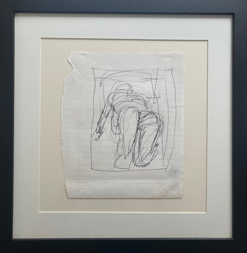 SOPD028 Reclining Female Study No. 24 Original Figure Sketch Drawing c1980s by Arthur Berry