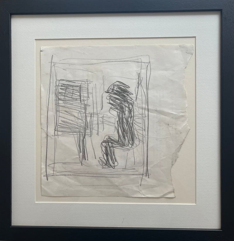 SOPD032 Piano Player No. 44 Original Figure Sketch Drawing c1980s by Arthur Berry