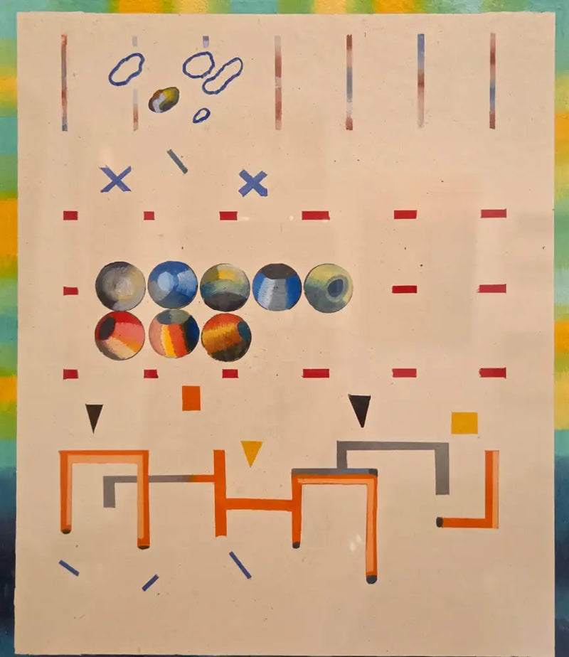 48 Elements 1970 Oil on Board by Jack Smith Original Art from Barewall Art Gallery