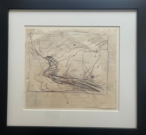 SOPD023 Stream through Mountain No. 61 Original Drawing c1980s by Arthur Berry