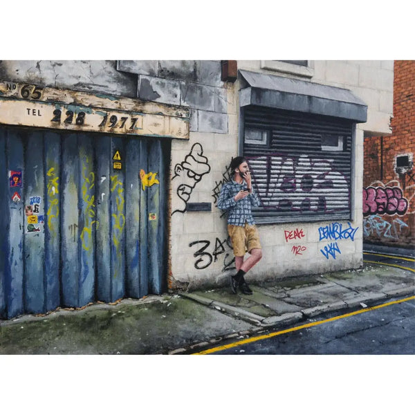 65 Little Lever Street, Manchester 2021 by Peter Davis Original Art from Barewall Art Gallery
