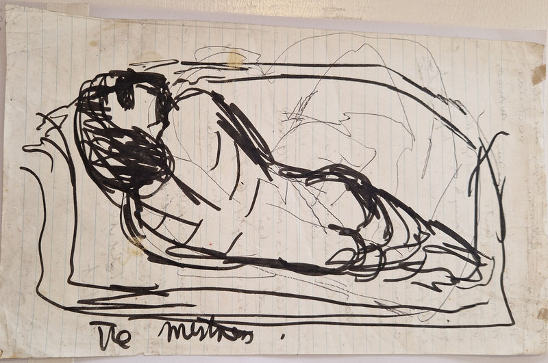 ABD068 The Mistress drawing c1980s found Arthur Berry Archive