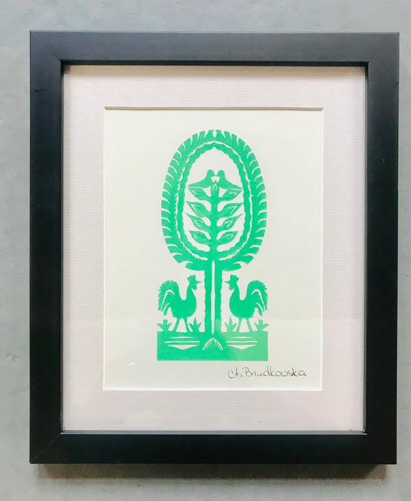 Green Tree  Paper Cut by Aneta W Brudkowska