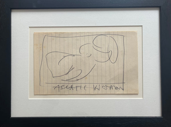 SOPD026 Asiatic Woman No. 18 Original Drawing c1980s by Arthur Berry