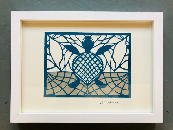 Tortoise Paper Cut Design by Aneta W Brudkowska