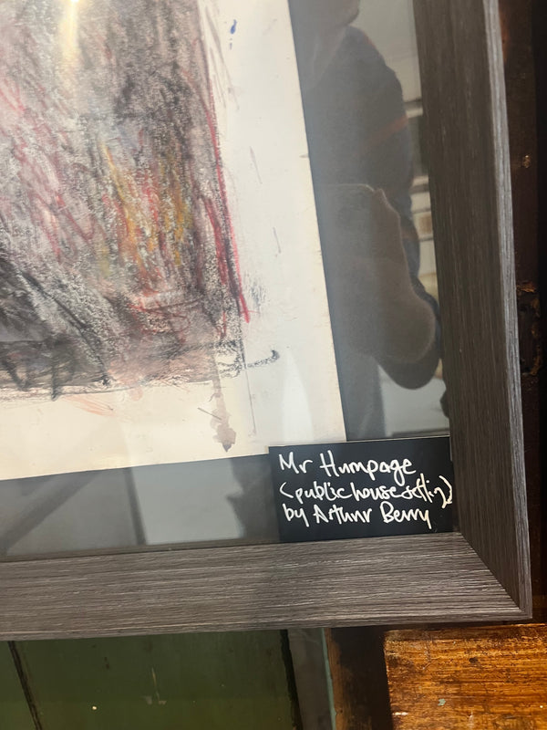 SOP007 Mr Humpage 1991 Original Mixed Media Painting by Arthur Berry