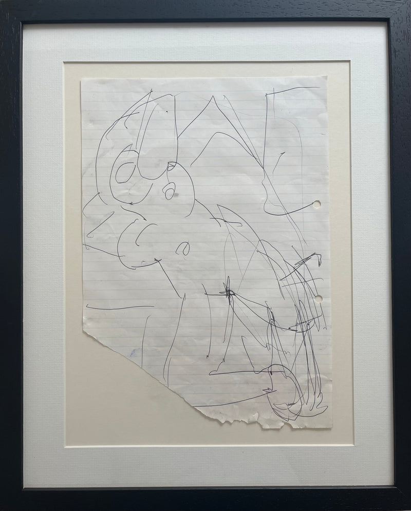 SOPD031 Figure Bathing No. 64 Original Figure Sketch Drawing c1980s by Arthur Berry