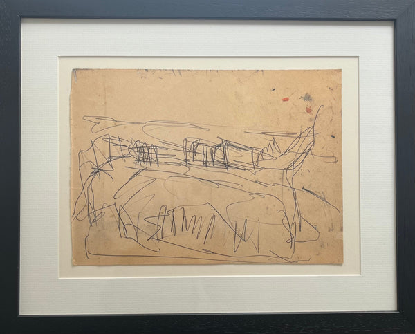 SOPD015 Hillside Study No. 39 Original Drawing c1980s by Arthur Berry