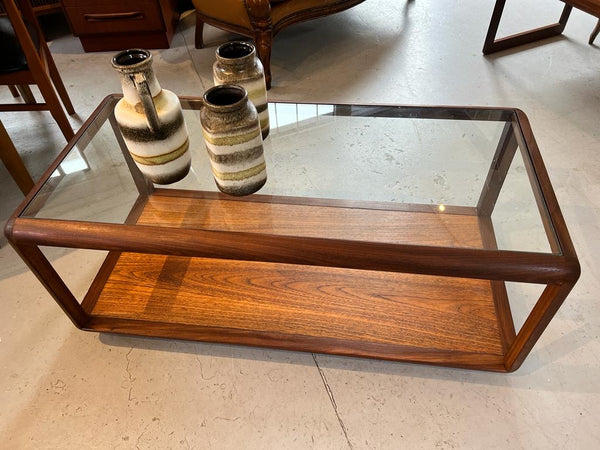 Vintage Mid Century Rectangular Glass Top G-Plan Coffee Table by Lost and Found Projects