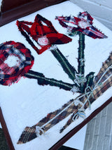 Georgisk matstol i mahogony Enos Lovatt inspirerad (Tartan Flower) av Lost and Found Projects