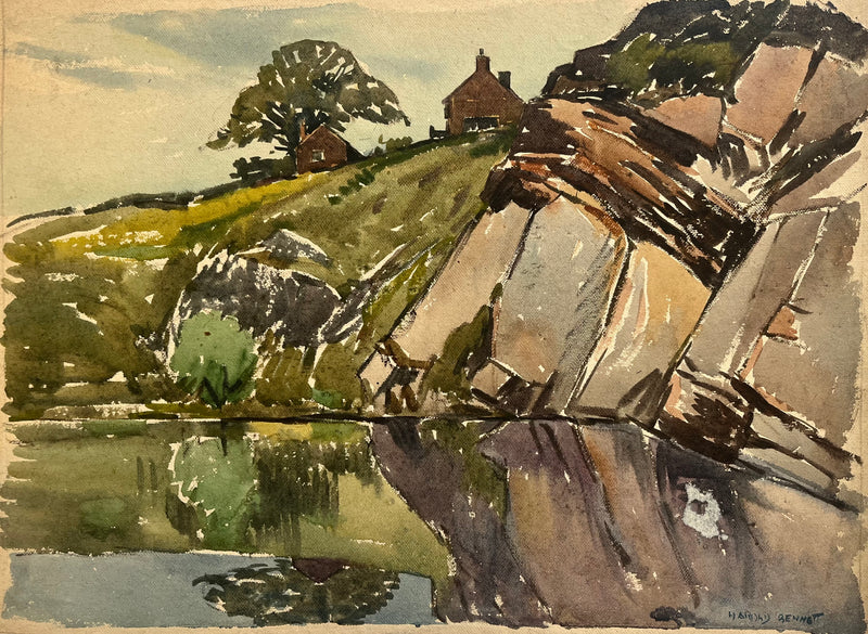 HBW035 Canal Endon c1930s by Harold Bennett