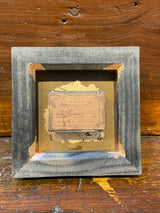 Vintage copper stamp printing block. Box framed with copper leafing. By Lost and Found Projects.