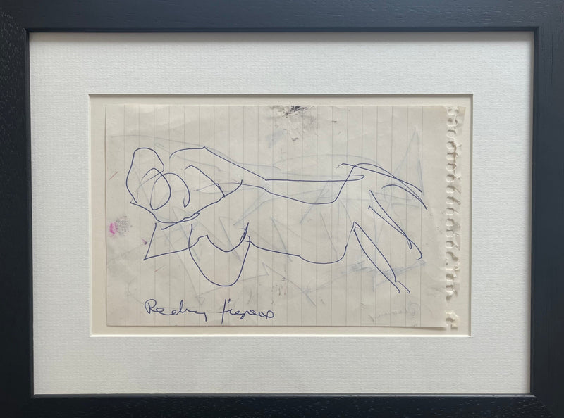 SOPD024 Reclining Figure No. 12 Original Drawing c1980s by Arthur Berry