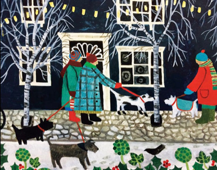 Christmas Lights with Dogs 2023 av Vanessa Bowmen som stödjer Artists General Benevolent Institution