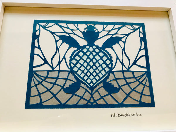 Tortoise Paper Cut Design by Aneta W Brudkowska