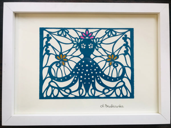 Octopus paper cut design by Aneta W Brudkowska.