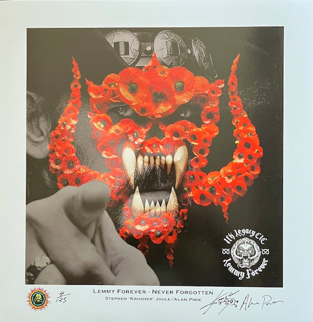 Exclusive LEMMY FOREVER - NEVER FORGOTTON Signed Print by KRUSHER JOULE released for ENCORE SUNDAY 3 AUG 2025