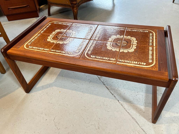 Vintage 1960s Danish Tile Top Coffee Table by Lost and Found Projects