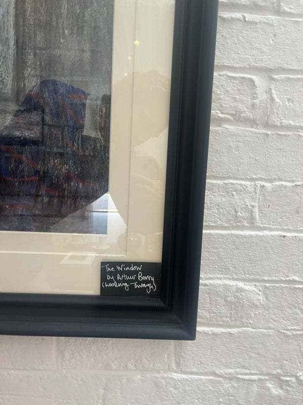 SOP004 The Window (1970) Original Mixed Media Painting by Arthur Berry