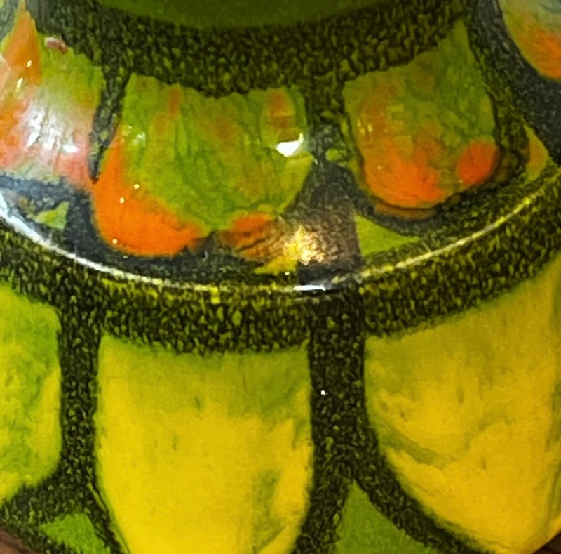 Grön och orange Vintage Mid Century Poole Pottery Delphis Design 31 Vas av Lost and Found Projects