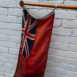 RETRO VINTAGE SEWN NAUTICAL FLAG ROPEWORK AND POLE  by Lost and Found Projects