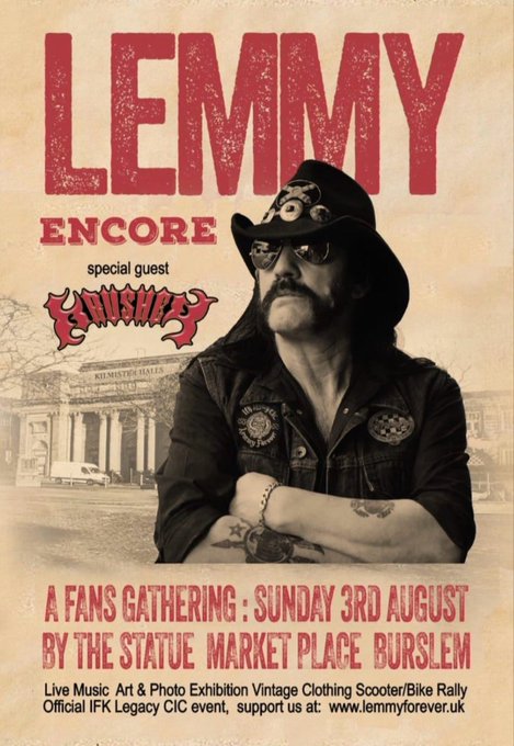 LEMMY ENCORE - A FANS GATHERING OFFICIAL POSTER A1 - SUNDAY 3 AUG 2025