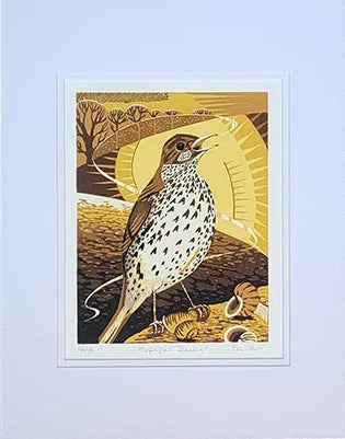 Hopeful Dawn Lino Print 2025 by Louise Edwards