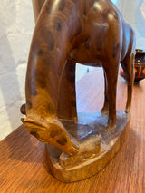 Vintage Mid Century African Carved Animal Lamp från Lost and Found Projects